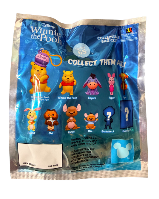 Winnie the Pooh Figure Bag Clip Mystery Pouch
