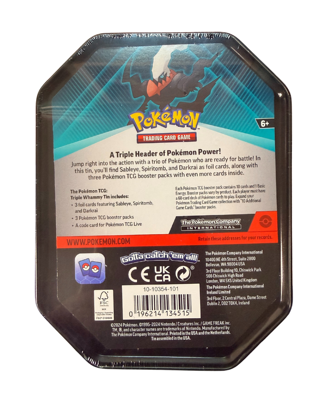 Darkrai Pokemon Triple Whammy Tin