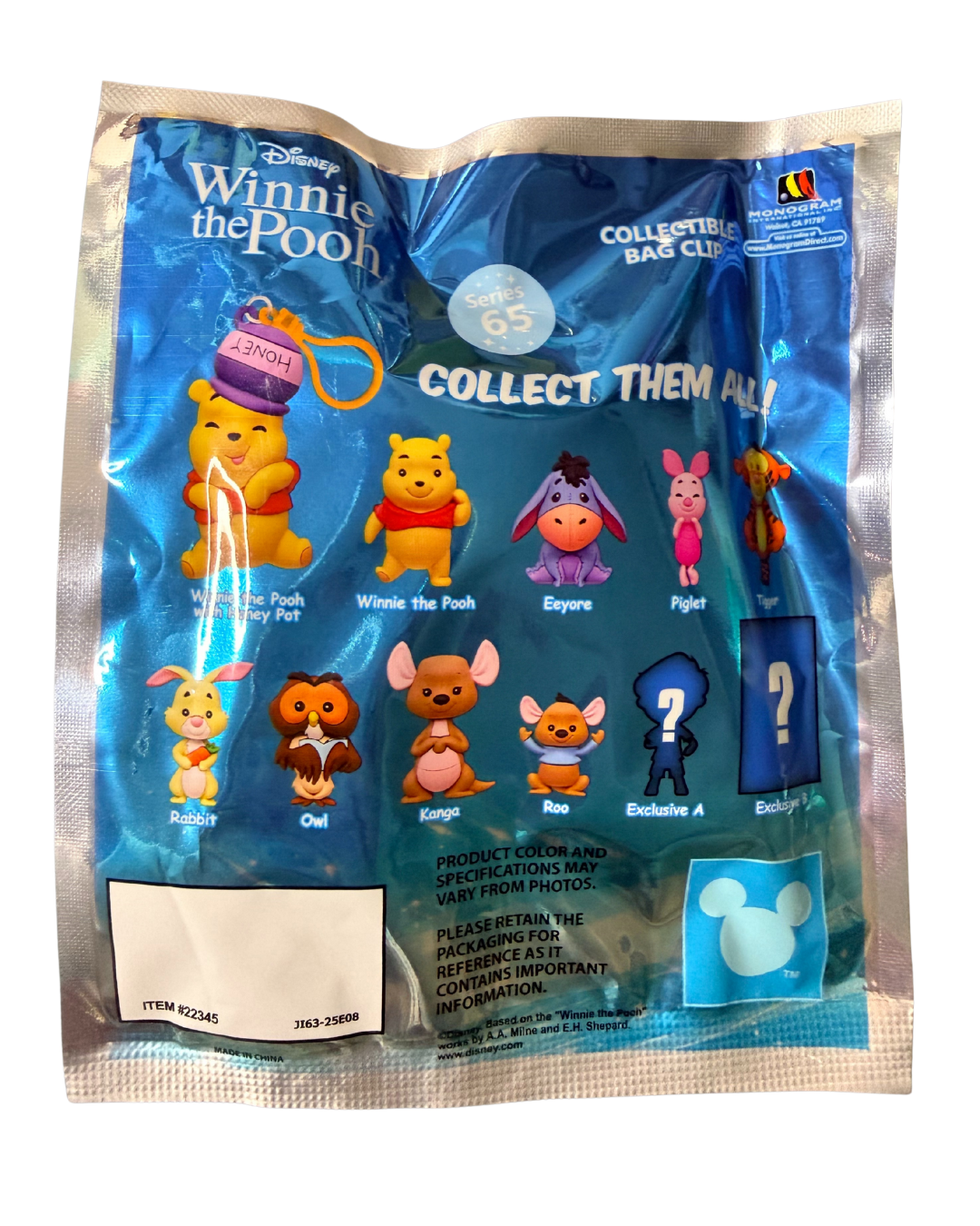 Winnie the Pooh Figure Bag Clip Mystery Pouch