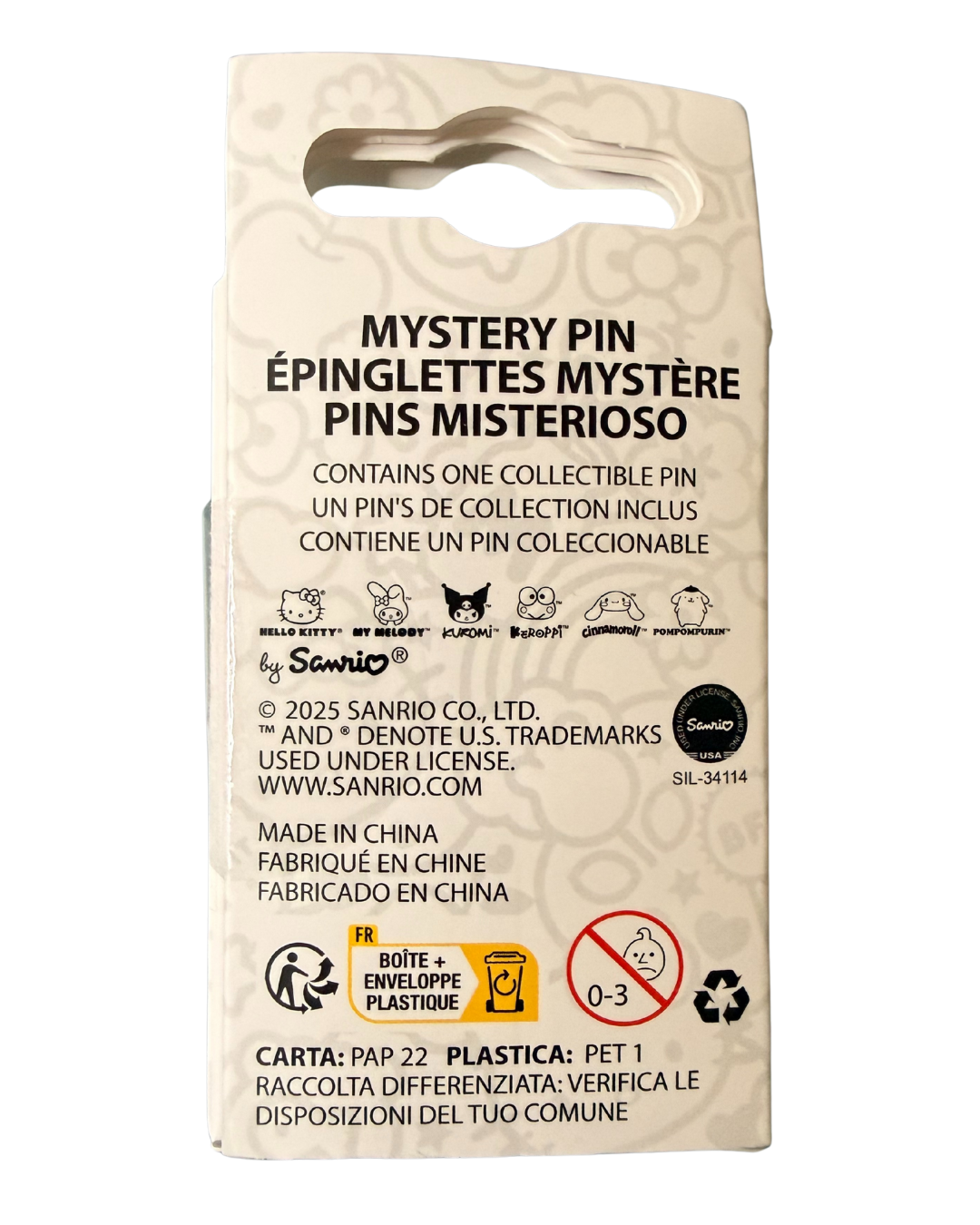 Hello Kitty and Friends Loungefly Blind Box Enamel Pin